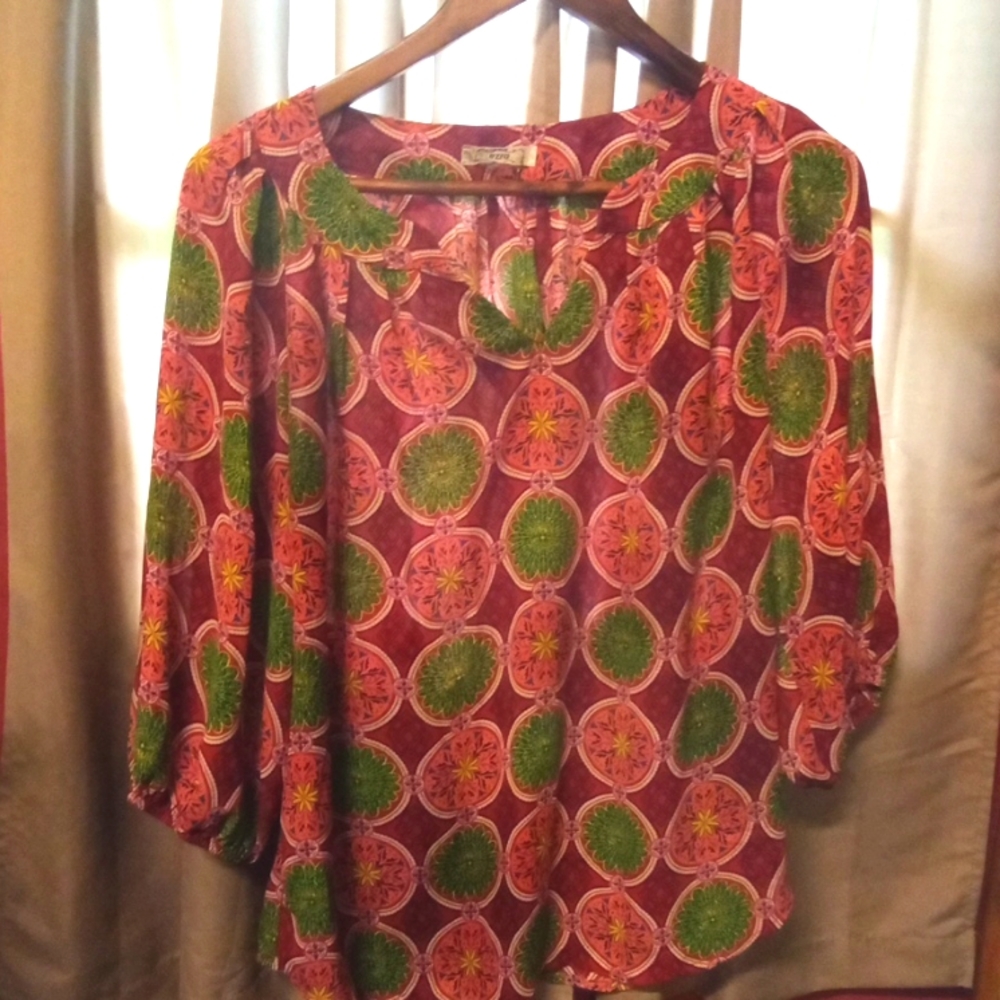 Ezra chiffon Bohemian tunic